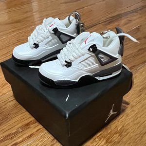 Mini Shoes Keychain Pair With The Box, Mini Kicks, Mini Sneaks, Black and White